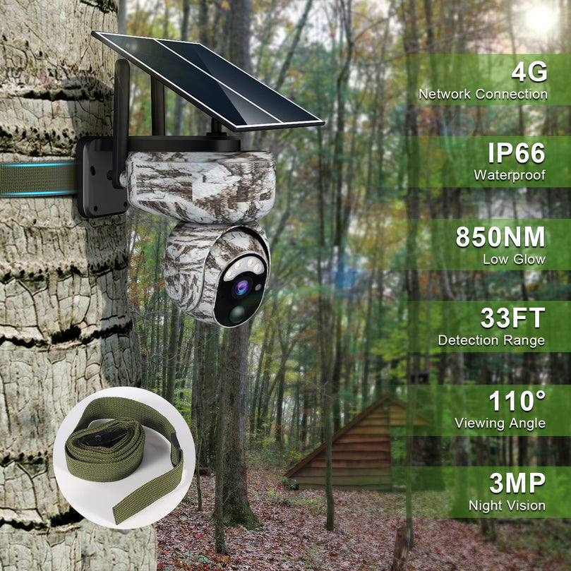 Vyze-Link Cellular Trail Camera with Night Vision Motion Activated  Waterproof, 4G Solar Game Cameras, Wildlife Deer Camera, Wireless Critter  Trail Cam